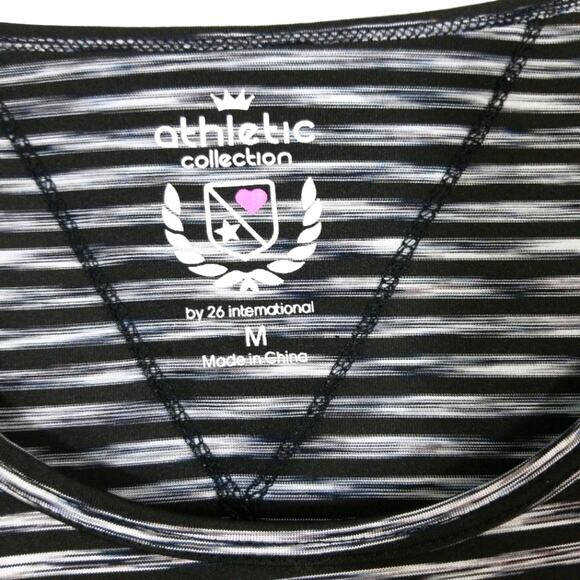 NWOT Athletic Collection space dye stripe top M - Picture 7 of 8